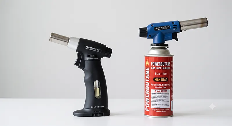 refillable butane torch compared to cannister torch